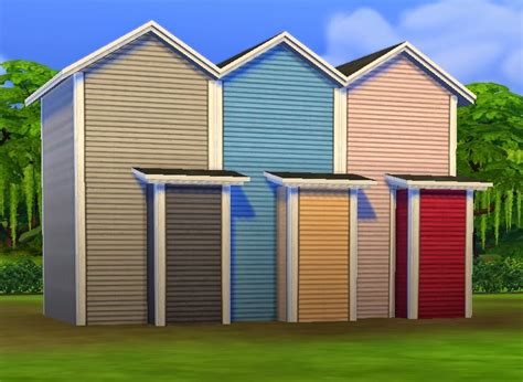 My Sims 4 Blog Simple Siding Add On Extra Coloursoverrides By Plasticbox