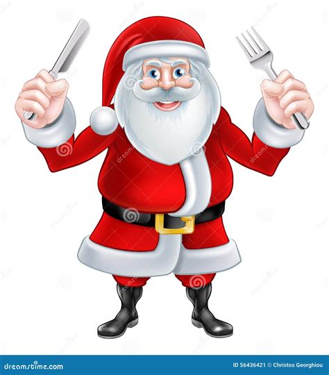 Santa Christmas Food Stock Vector Illustration Of Catering 56436421