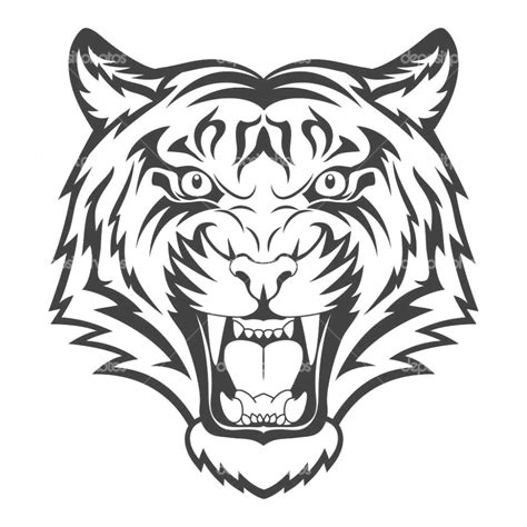 gambar kepala harimau  diwarnai belajarmewarnaiinfo