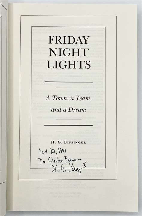 Friday Night Lights By Bissinger Hg Fine In About Fine Jacket