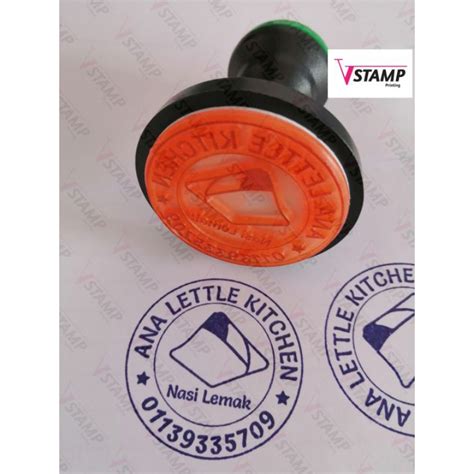 rubber stamp round cop bulat cop company with out ink shopee malaysia