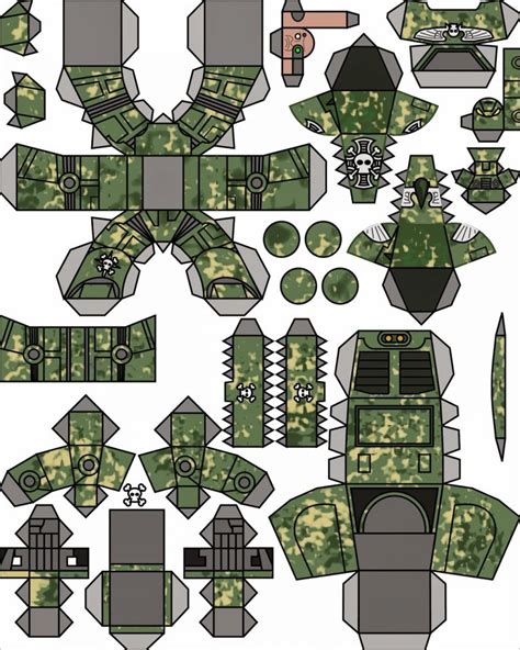 Warhammer 40k Papercraft Space Marine 1 Printable Papercrafts