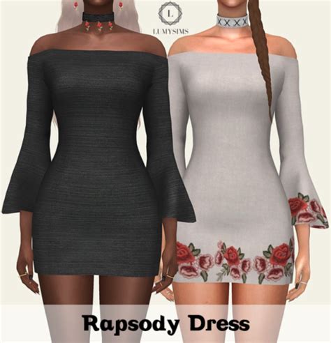 Lumy Sims Cc Lumysims Rapsody Dress 25 Swatches Shadow Sims 4