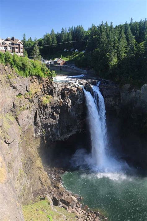 Snoqualmie Falls Popular Waterfall In A Seattle Suburb
