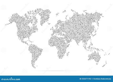 World Map Simple Flat Dot Worldmap Dotted Global Globe Point World