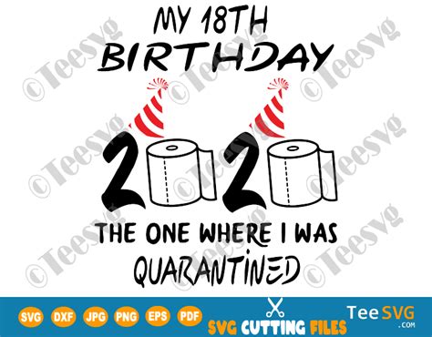 18th Birthday Quarantine Svg Files The One Where I Was Quarantined 2020