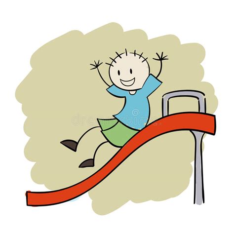 Boy Playing Slide Stock Vector Illustration Of Vector 46191009