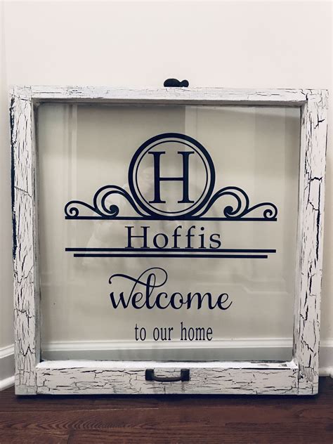 How about making wedding favors or anything wedding decor here is an idea for you also think paper. 24"x 24" vintage window personalized with Cricut | Vintage windows, Window crafts, Window signs