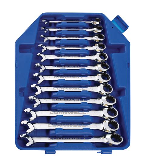 12 Pc Metric Ratcheting Combination Speed Wrench Set From Cornwell