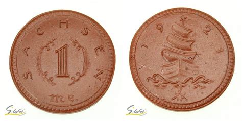 Alle ereignisse des jahres 1923 aus politik, mode, musik, literatur und vieles mehr. 1 Mark 1921 Deutschland, Sachsen Porzellanmünze (braun ...