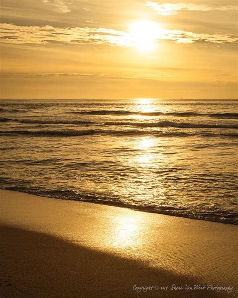 Golden Ocean Sunset Gold Wall Art California Coast Beach Photography