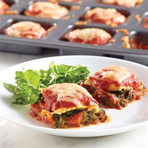 Mini Spinach Recipe Spinach Lasagna Pampered Chef Brownie Pan