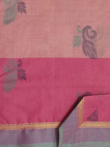Buds Pink Handwoven Coimbatore Cotton Saree Gadwal Cotton Sarees