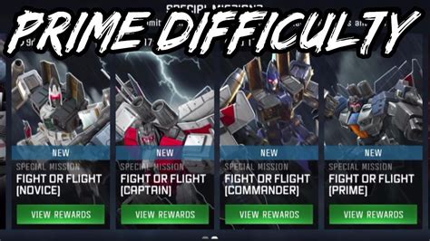 Fight Or Flight Prime Difficulty Transformers Forged To Fight