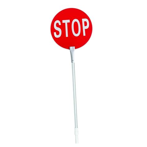 Aluminum Reflective Hand Held Stop Slow Traffic Safety Paddle Sign