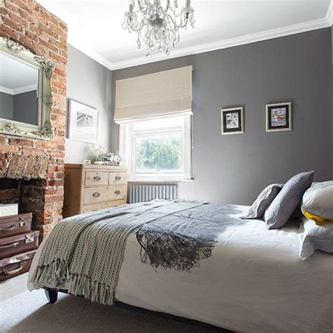 13 bedroom wallpaper ideas to transform plain walls. Grey bedroom with exposed brick wall | Decorating | housetohome.co.uk