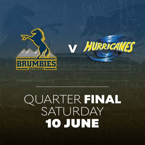 Super Rugby Pacific Quarter Final Act Brumbies V Hurricanes Gio