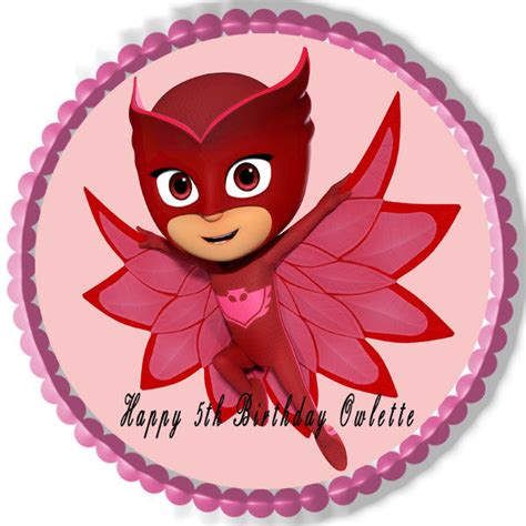 Pj Masks Nr4 Owlette Edible Cake Topper Or Cupcake Toppers Edible