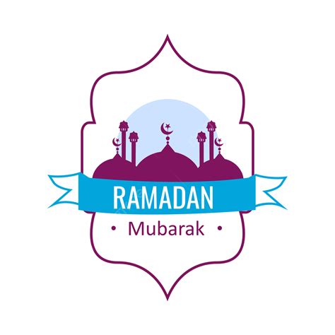 Ramadan Mubarak Vector Png Images Label Of Ramadan Mubarak Muslim