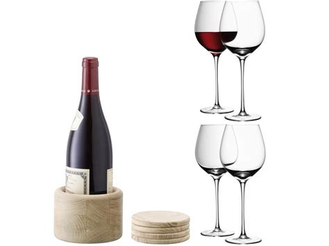 Red Wine Glass And Coaster Set 750ml Handmade Glass Wine