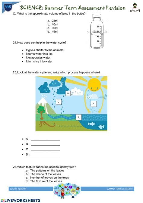 Science is an area of study which involves anything and everything in the entire universe. Grade 3 Science - Interactive worksheet