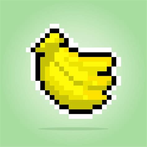 Premium Vector Banana Pixels Vector Illustration Of 8 Bit Game Assets