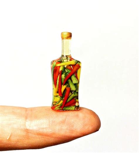 Handmadevery Beautiful Nice Bottle Of Pickled Hot Peppersbottle Is