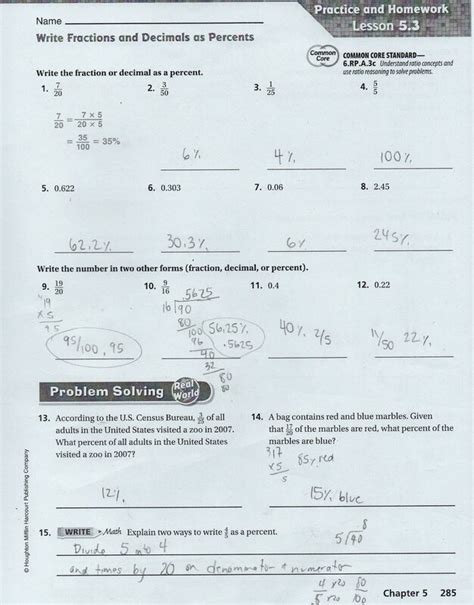 Studying in grade 6th to 12th? Go Math Assessment Guide Grade 5 Answer Key Chapter 1 + My ...