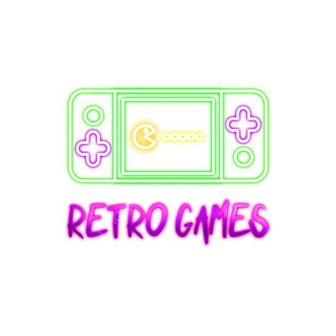 Retro Signboard Vector Hd Images Retro Game Hall Signboard Pink