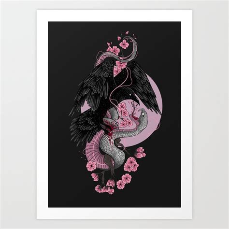 Crow And Snake Art Print By Jess Society6