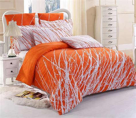 Orange Bed Sheet Sets Fall Sale Bedroom Orange Bedding Sets Orange