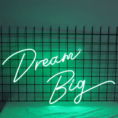 Custom Led Flex Dream Big Neon Sign For Wall Room Decor Etsy