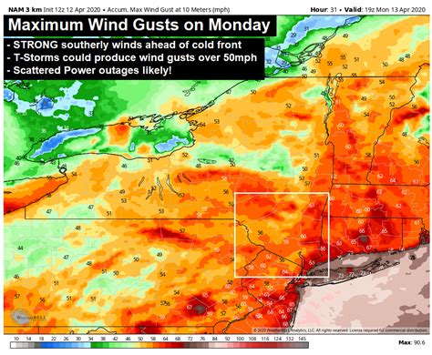 Storm Watch Damaging Wind Gusts Possible Monday Hudson Valley Weather