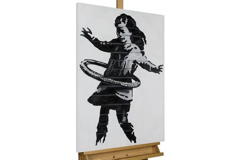 Kunstloft Gemälde Banksys Hula Hoop Handgemaltes Bild Auf Leinwand