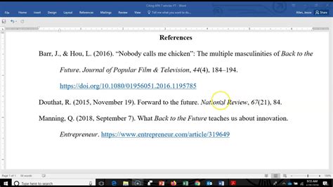 How To Cite Articles On References Page APA 7th Edition YouTube