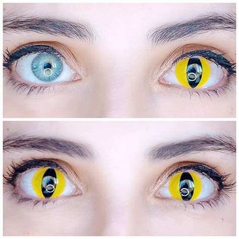 Yellow Cat Eye Contacts With Prescription Till 800 Uniqso