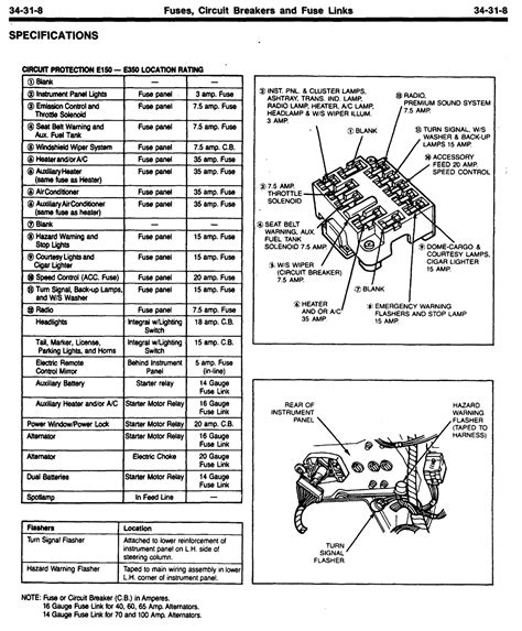 1987 E 350 Econoline Fuse Box Diagram Page 2 Ford Truck