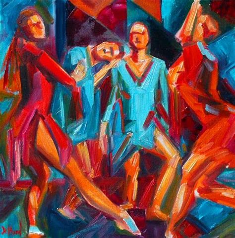 Daily Painters Of Texas Abstract Dancers Figurative Jazz Art Painting
