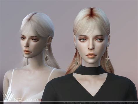 Wingssims Wings Oe0510 Sims Hair Sims 4 Womens Hairstyles