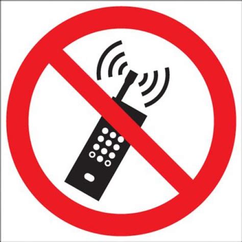 Do Not Use Mobile Phones Prohibition Safety Sign Blitz Media