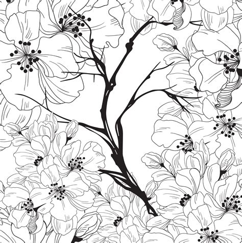Sakura Coloring Pages For You