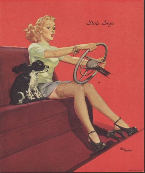 original del masters 1940 pin up girl litho girl driving with etsy