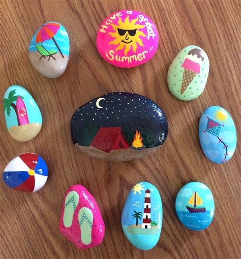 Awesome Summer Rocks Rock Painting Patterns Rock Painting Ideas Easy