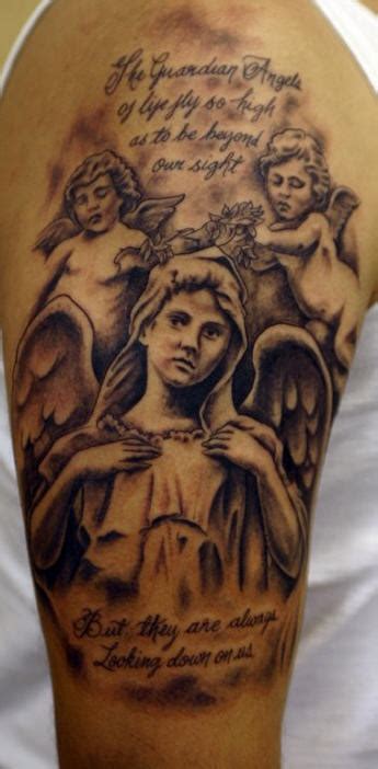 An angel wing tattoo design associates itself with the notion that everyone has a guardian angel watching over them. New Cherub Angel Tattoo Designs 2011