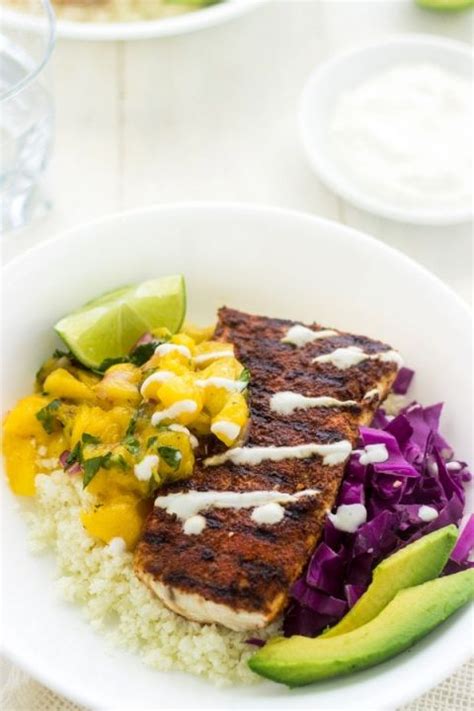 These spicy fish taco bowls take just 30 minutes to make and are loaded with mexican flavours. Cauliflower Rice Fish Taco Bowls - Julie's Eats & Treats ...