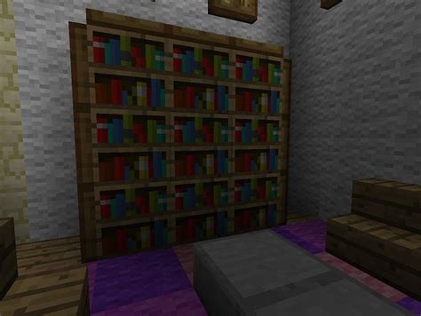 Bookshelves With Trap Door Detailing Minecraft Interior Design
