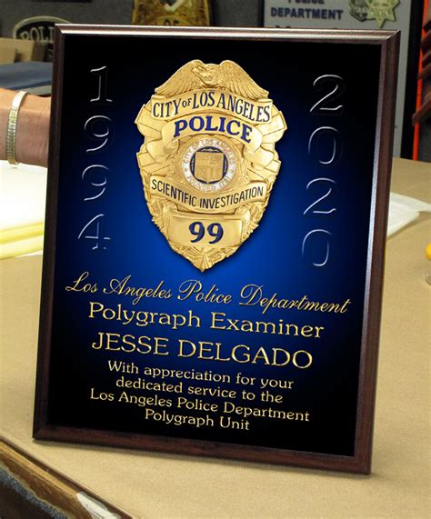 Law Enforcement Shadowboxes And Facility Presentations From Badge Frame