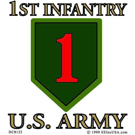 United States Army 1st Infantry Division Clear Window Decal At