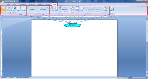 Fungsi Tab View Pada Microsoft Word 2007 Panduan Microsoft Office