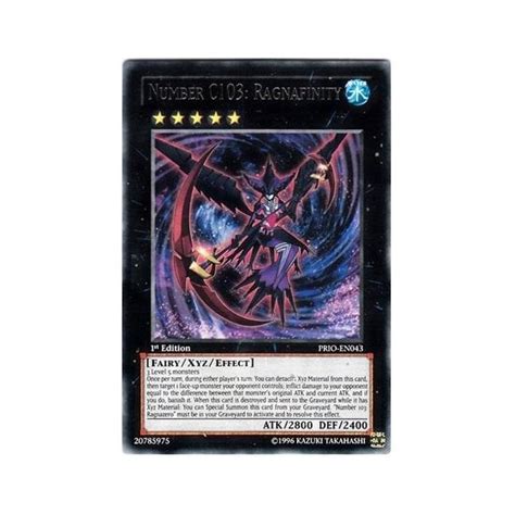 Yu Gi Oh Card Prio En043 Number C103 Ragnafinity Rare Chaos Cards